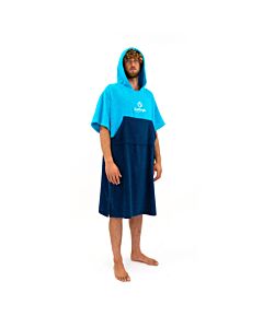 Poncho surflogic cyan navy