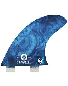 Quillas surf Koalition Malachite Stone Core Trifin M (3) azul - FrusSurf EXPERTOS en Surf