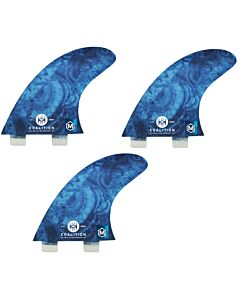 Quillas surf Koalition Malachite Stone Core Trifin M (3) azul - FrusSurf EXPERTOS en Surf