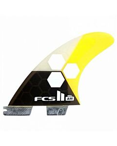 Quillas surf FCS II AM PC S Trifin 3 amarillo-negro-blanco  - FrusSurf EXPERTOS en Surf
