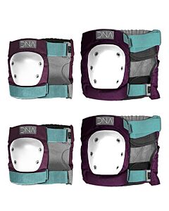 Set de Protecciones Skate DNA rodilleras-coderas Adulto XL morado