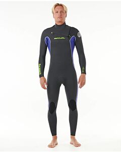 Traje de neopreno Rip Curl Dawn Patrol CZ 4/3 mm. Performance-Gris-Azul-M