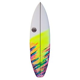 Las tablas de surf son multicolores, grises, rosadas, azules