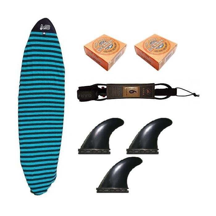 Pack surf invento+funda calcetín+parafina+quillas - FrusSurf EXPERTOS en Surf
